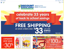 Tablet Screenshot of discountschoolsupply.com